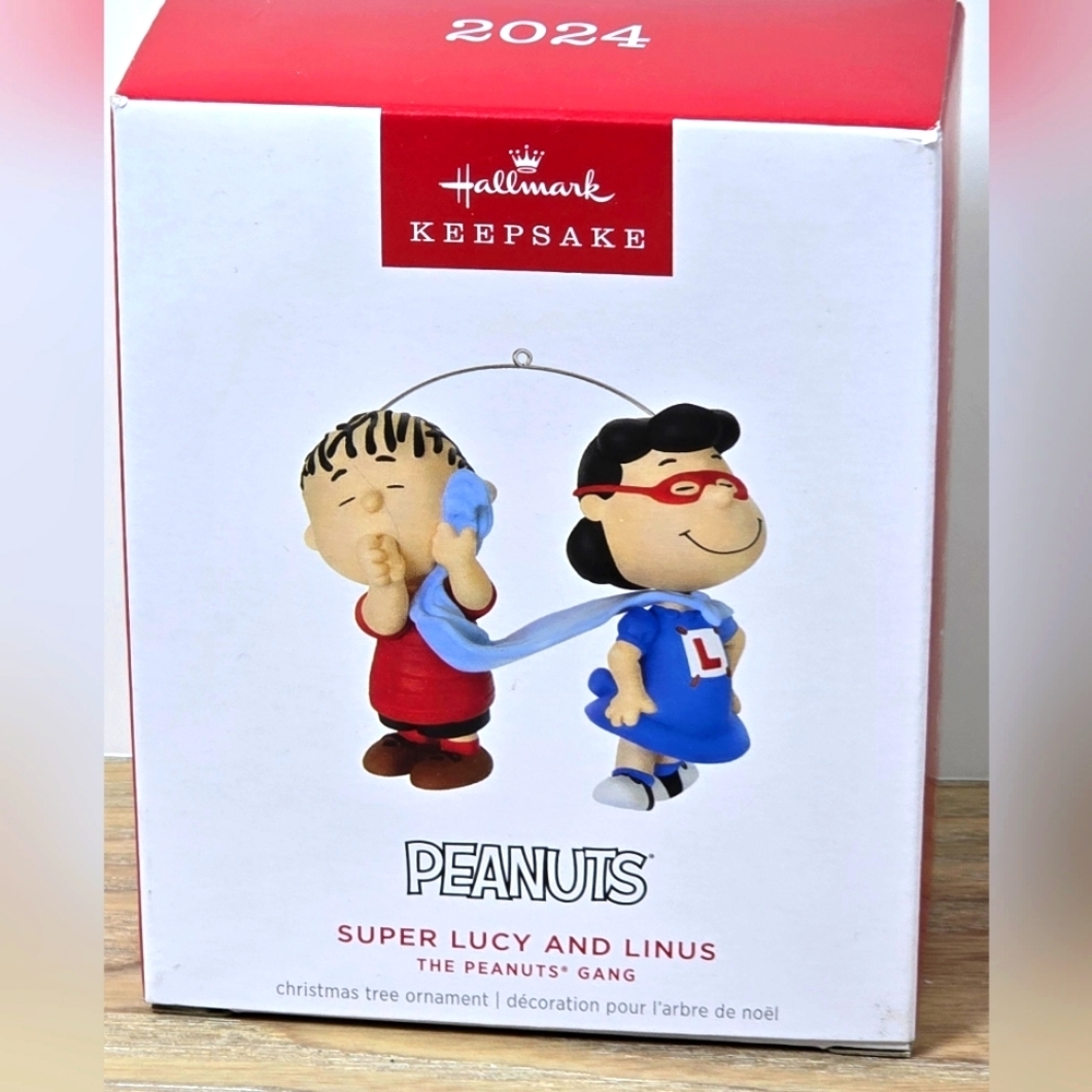 Hallmark Keepsake Peanuts 2024 Super Lucy & Linus Ornament New - Picture 1 of 5